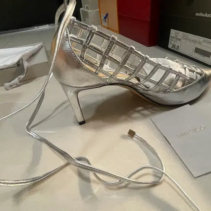 [BUNJANG] Jimmy Choo Soraya 65 MNA Silver Heel Shoes / 지미추 구두 신자마자 이쁘다 듣는