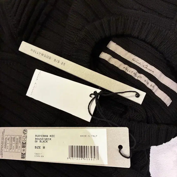 [BUNJANG] Rick Owens Cotton Rib Sweater / [M] 릭오웬스 코튼 립 스웨터