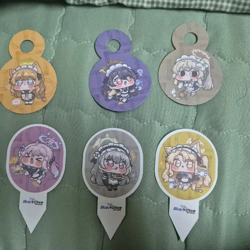[BUNJANG] Blue Archive Animate Plus Dessert &amp; Beverage Decoration Pick Set / 블루아카이브 애니플러스 디저트&amp;음료 데코픽 전종