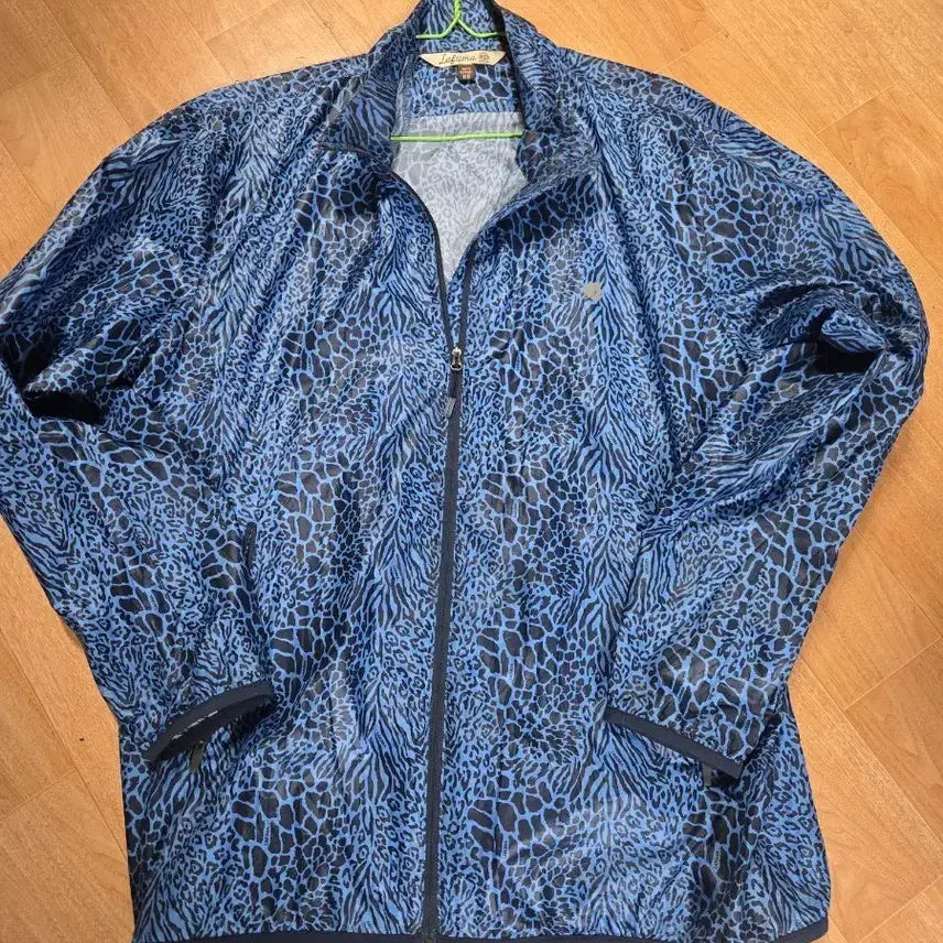 [BUNJANG] Lafuma Blue Pattern Windbreaker Jacket / Lafema 블루 패턴 바람막이 자켓
