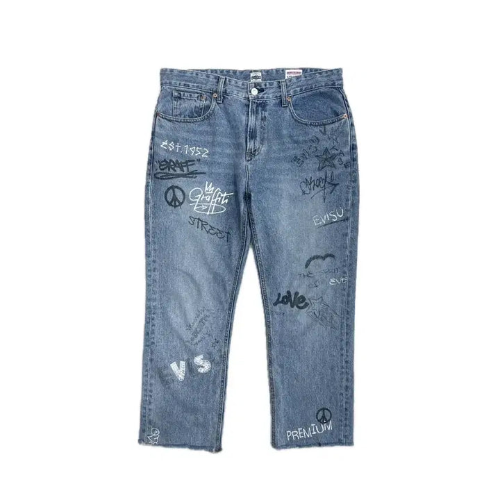 [SOLD OUT] 에비수 페인팅 청 데님 팬츠 바지 34