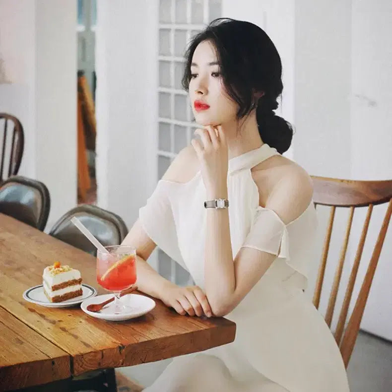 [SOLD OUT] 밀크코코아 Amelie line. Romantic blanc dress