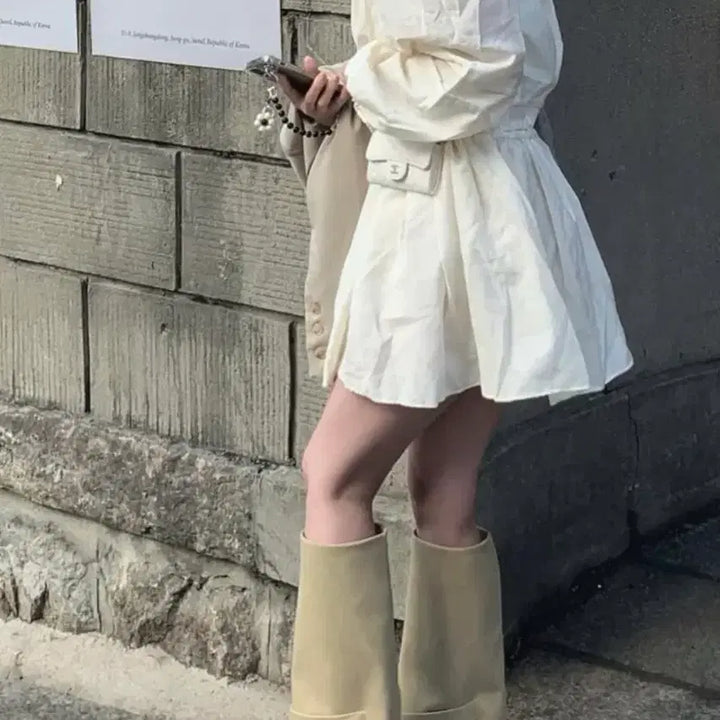 [BUNJANG] Suede Buckle Boots (230) / 스웨이드 버클 부츠230