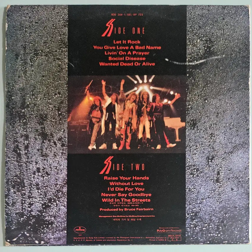[BUNJANG] Bon Jovi Slippery When Wet Vinyl Record / LP Bon Jovi - Slippery When Wet
