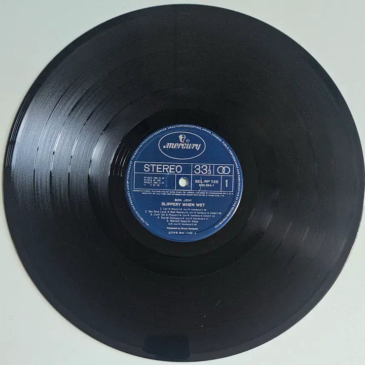 [BUNJANG] Bon Jovi Slippery When Wet Vinyl Record / LP Bon Jovi - Slippery When Wet