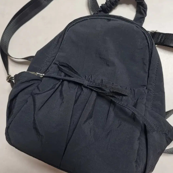 [BUNJANG] Ayer Apparel Nylon Ribbon String Backpack / [미사용] 나일론 리본 스트링 백팩 책가방 에이어패럴