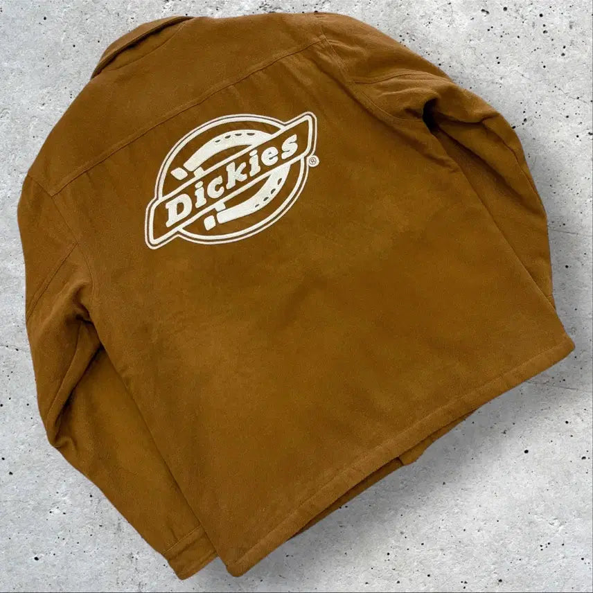 [BUNJANG] Dickies Quilted Two-Pocket Big Logo Brown Jacket / [M] 디키즈 누빔 투포켓 빅로고 브라운 자켓 D265