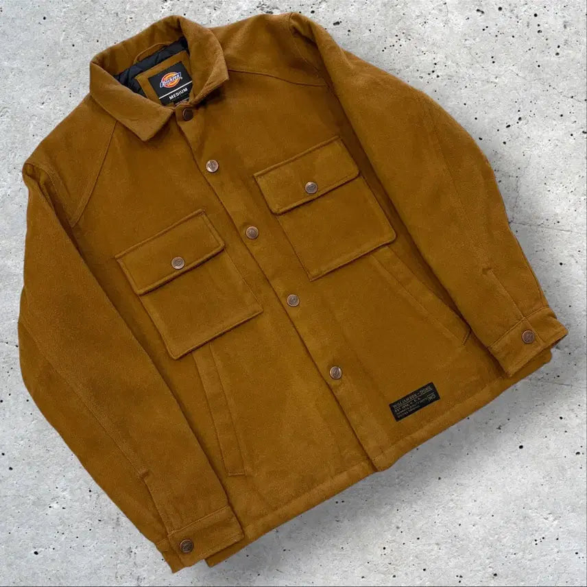 [BUNJANG] Dickies Quilted Two-Pocket Big Logo Brown Jacket / [M] 디키즈 누빔 투포켓 빅로고 브라운 자켓 D265