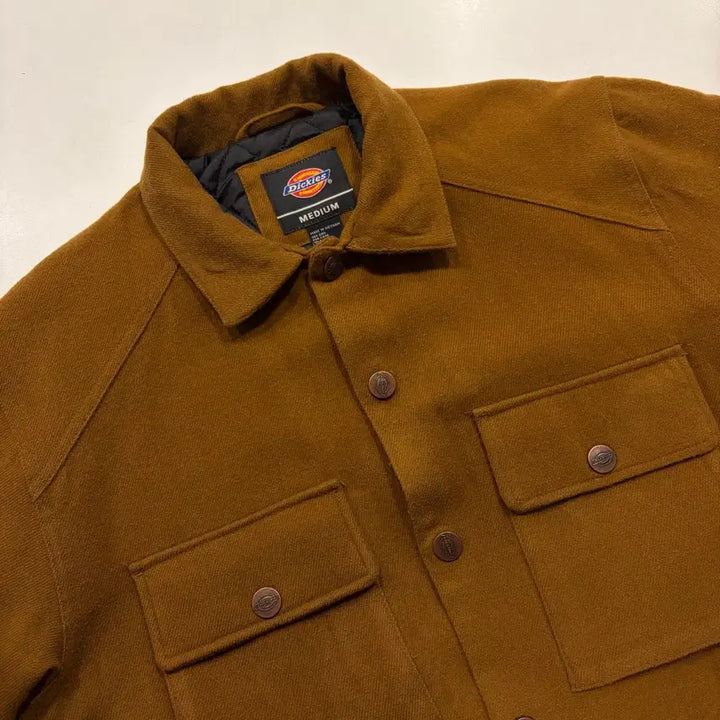 [BUNJANG] Dickies Quilted Two-Pocket Big Logo Brown Jacket / [M] 디키즈 누빔 투포켓 빅로고 브라운 자켓 D265