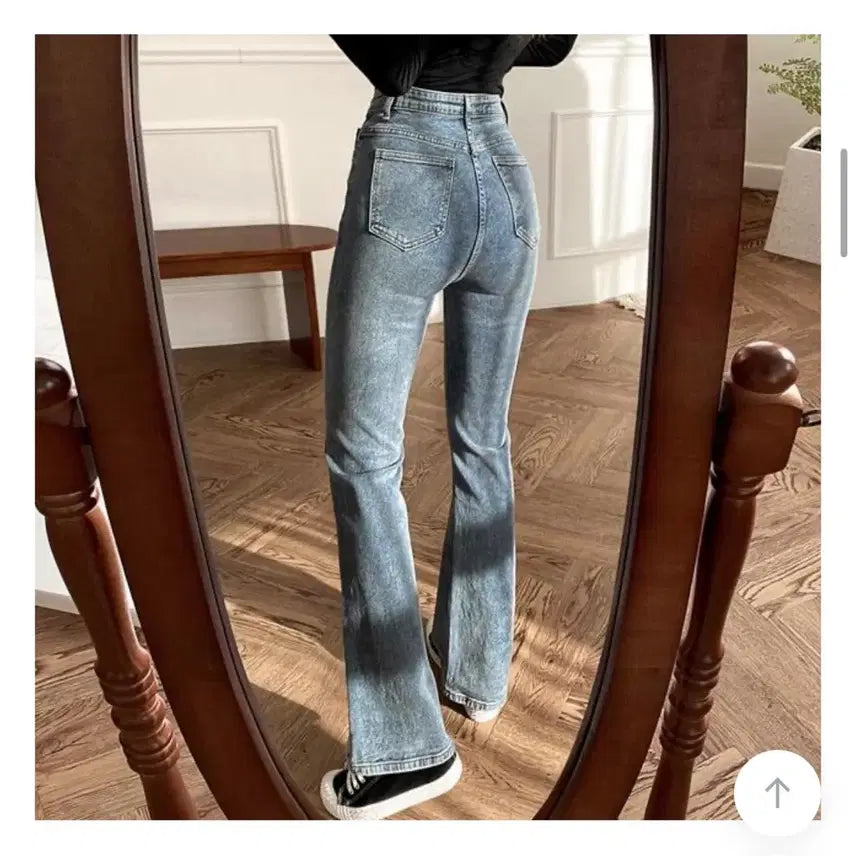 [BUNJANG] High Waist Bootcut Pants Size S / 하이웨스트 부츠컷 바지 s