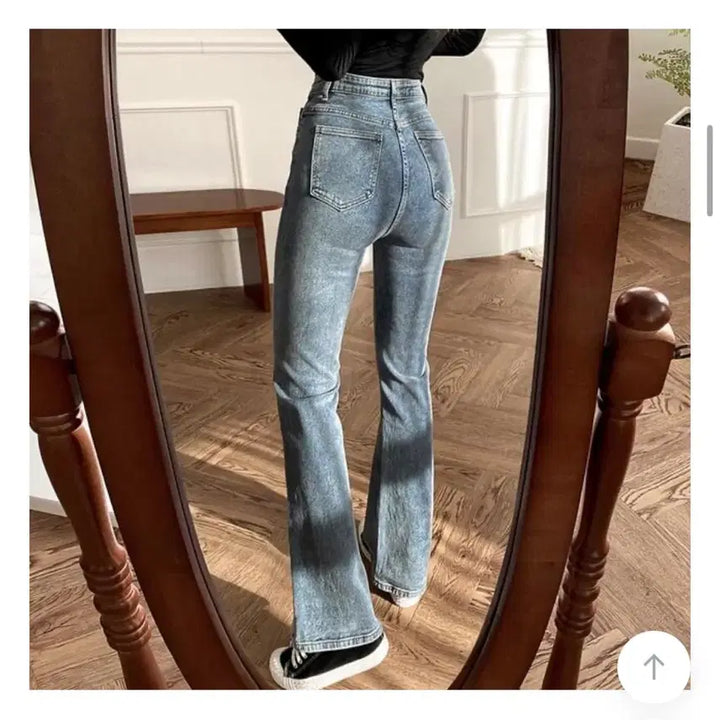 [BUNJANG] High Waist Bootcut Pants Size S / 하이웨스트 부츠컷 바지 s