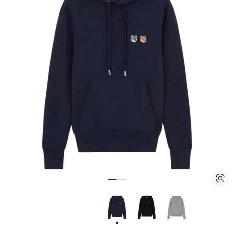 [BUNJANG] Maison Kitsune Double Fox Patch Hoodie Black M / 메종키츠네 더블폭스 패치 후드티 블랙 m