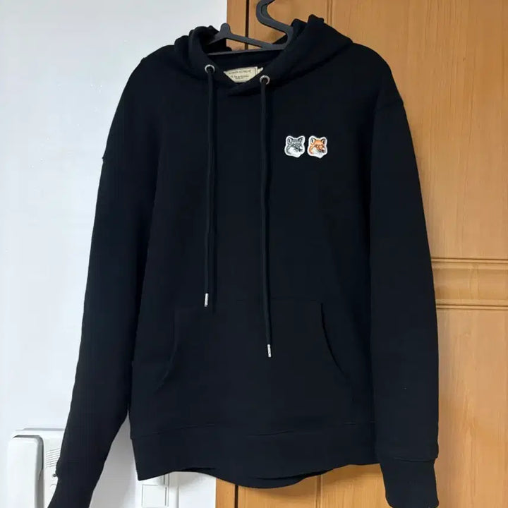 [BUNJANG] Maison Kitsune Double Fox Patch Hoodie Black M / 메종키츠네 더블폭스 패치 후드티 블랙 m
