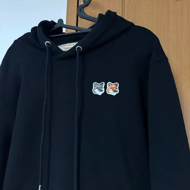 [BUNJANG] Maison Kitsune Double Fox Patch Hoodie Black M / 메종키츠네 더블폭스 패치 후드티 블랙 m