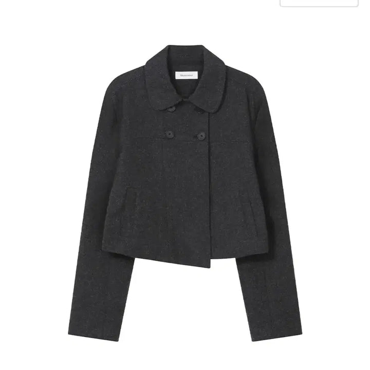 [BUNJANG] Misekei Seoul Wabi Round Collar Double Jacket Charcoal / 미세키서울 와비 라운드 칼라 더블 자켓 차콜