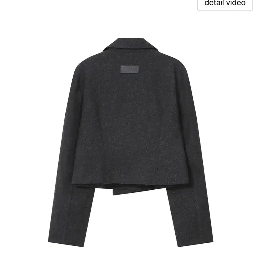 [BUNJANG] Misekei Seoul Wabi Round Collar Double Jacket Charcoal / 미세키서울 와비 라운드 칼라 더블 자켓 차콜