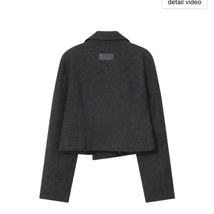 [BUNJANG] Misekei Seoul Wabi Round Collar Double Jacket Charcoal / 미세키서울 와비 라운드 칼라 더블 자켓 차콜