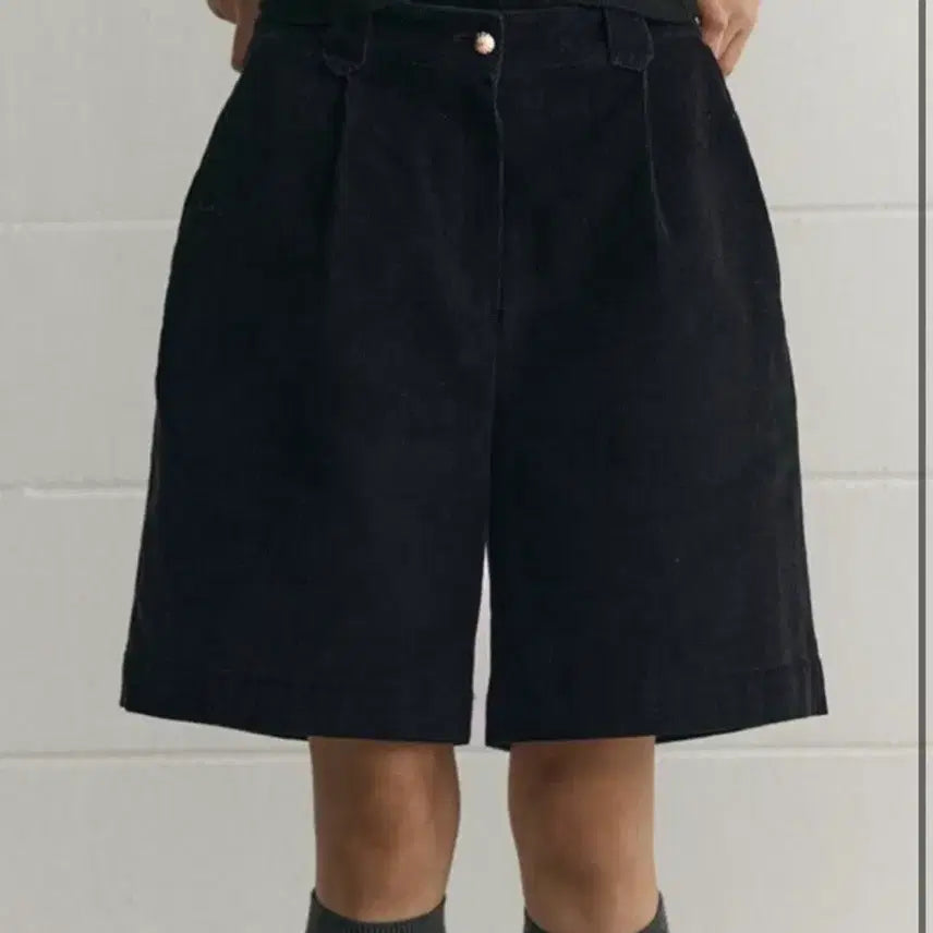 [BUNJANG] Sienne Paul Corduroy Shorts Navy / 시엔느 폴 코듀로이 쇼츠 네이비
