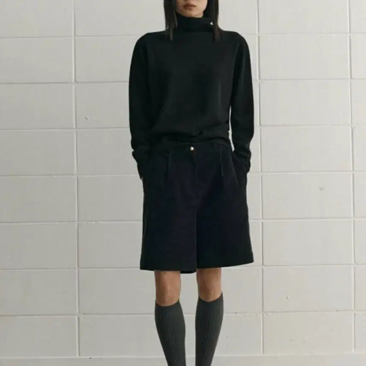 [BUNJANG] Sienne Paul Corduroy Shorts Navy / 시엔느 폴 코듀로이 쇼츠 네이비