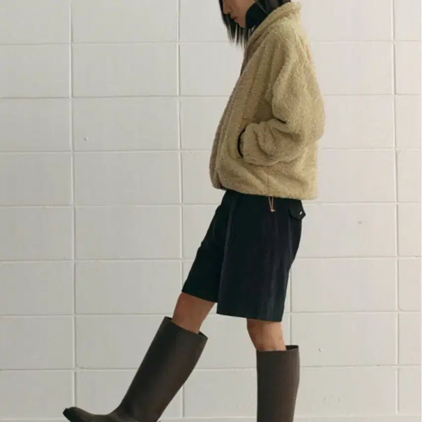 [BUNJANG] Sienne Paul Corduroy Shorts Navy / 시엔느 폴 코듀로이 쇼츠 네이비