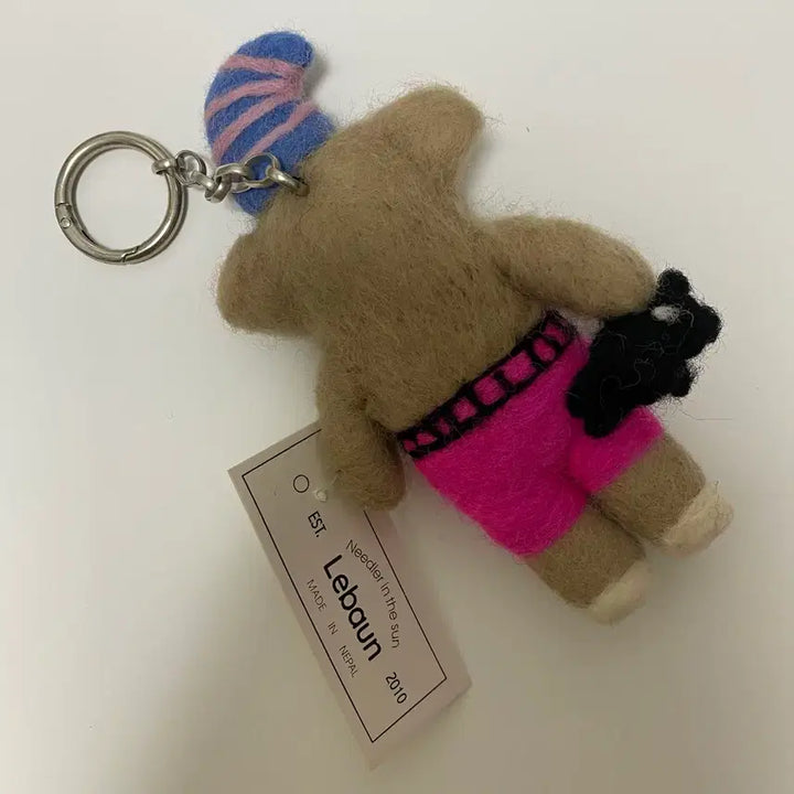 [BUNJANG] Handmade Nepal Felt Bear Keychain / 네팔 펠트 곰돌이 키링