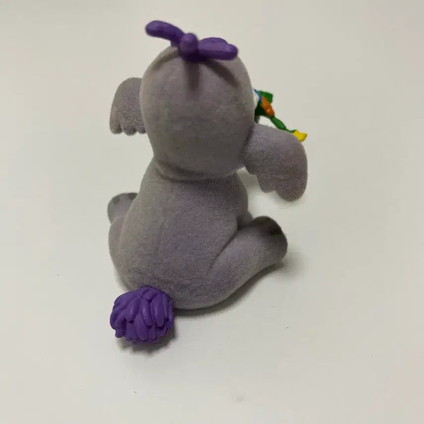 [BUNJANG] Vintage Elephant Plush Flower Figurine / 빈티지 코끼리 인형 꽃장식 피규어 (보들보들털)