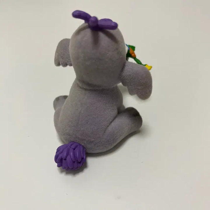 [BUNJANG] Vintage Elephant Plush Flower Figurine / 빈티지 코끼리 인형 꽃장식 피규어 (보들보들털)