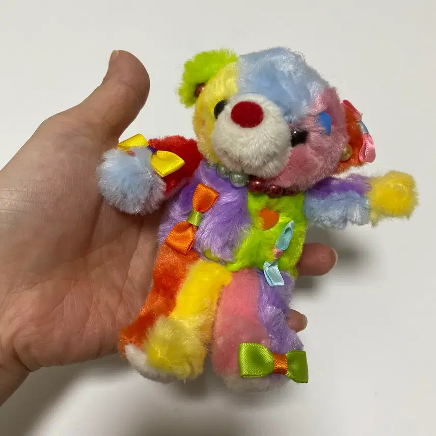 [BUNJANG] Colorful Gomdori Plush Keychain / 알록달록 곰돌이 인형 봉제인형 (키링연결가능)