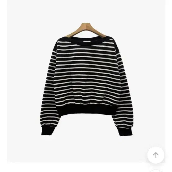 [BUNJANG] Striped Fleece Sweatshirt / 단가라 기모 맨투맨