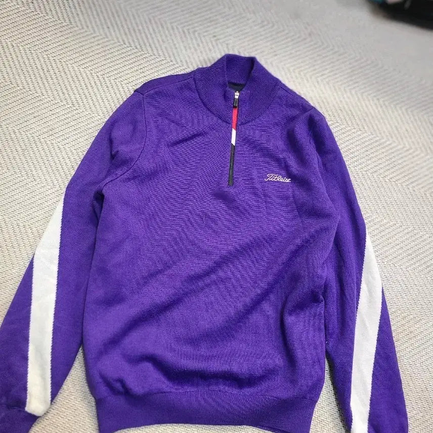 [BUNJANG] Titleist Purple Half-Neck Knit Women&