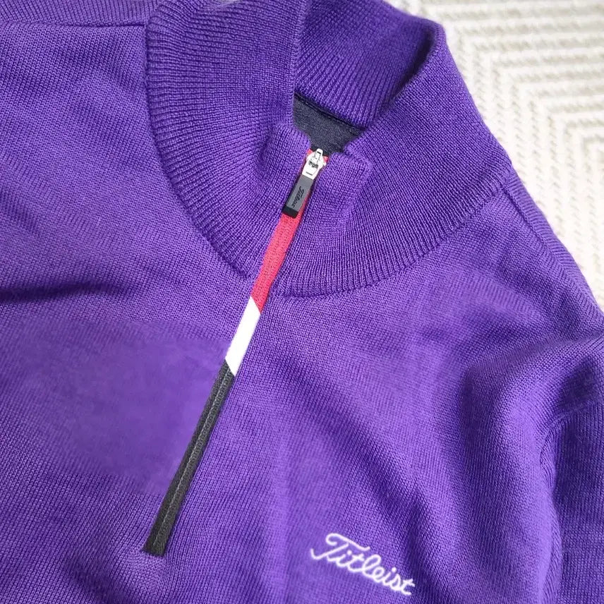 [BUNJANG] Titleist Purple Half-Neck Knit Women&