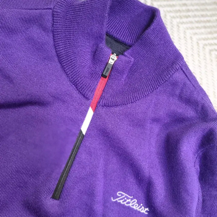 [BUNJANG] Titleist Purple Half-Neck Knit Women&