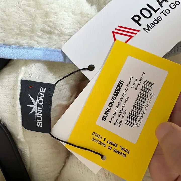 [BUNJANG] Sunlove Polartec Alpha Zip-up Hoodie Ivory S / 썬러브 폴라텍 알파 집업 후드 아이보리S