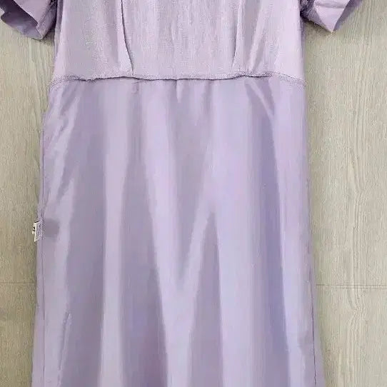 [BUNJANG] Black and Lavender Linen Long Dress / 고퀄 블랙,보라린넨롱원피스 새상품