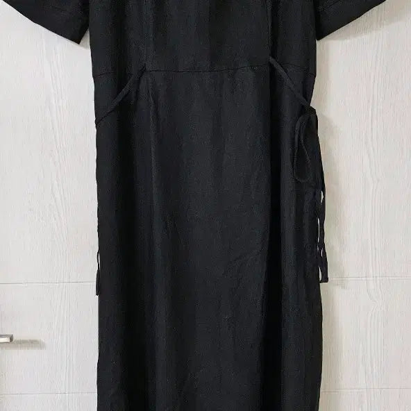 [BUNJANG] Black and Lavender Linen Long Dress / 고퀄 블랙,보라린넨롱원피스 새상품