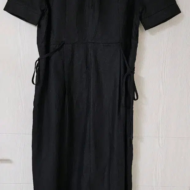 [BUNJANG] Black and Lavender Linen Long Dress / 고퀄 블랙,보라린넨롱원피스 새상품