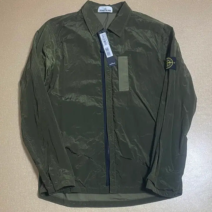 [SOLD OUT] (XL) 스톤아일랜드 나일론 메탈 오버셔츠 카키