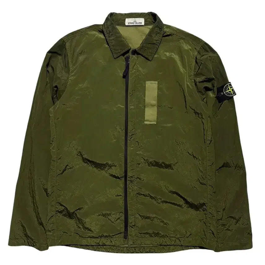 [SOLD OUT] (XL) 스톤아일랜드 나일론 메탈 오버셔츠 카키
