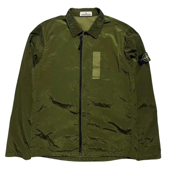 [SOLD OUT] (XL) 스톤아일랜드 나일론 메탈 오버셔츠 카키