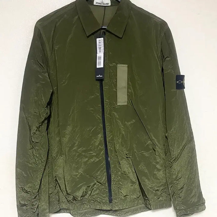 [SOLD OUT] (XL) 스톤아일랜드 나일론 메탈 오버셔츠 카키