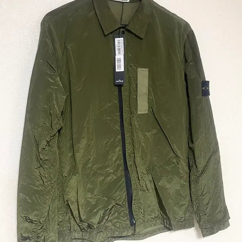 [SOLD OUT] (XL) 스톤아일랜드 나일론 메탈 오버셔츠 카키