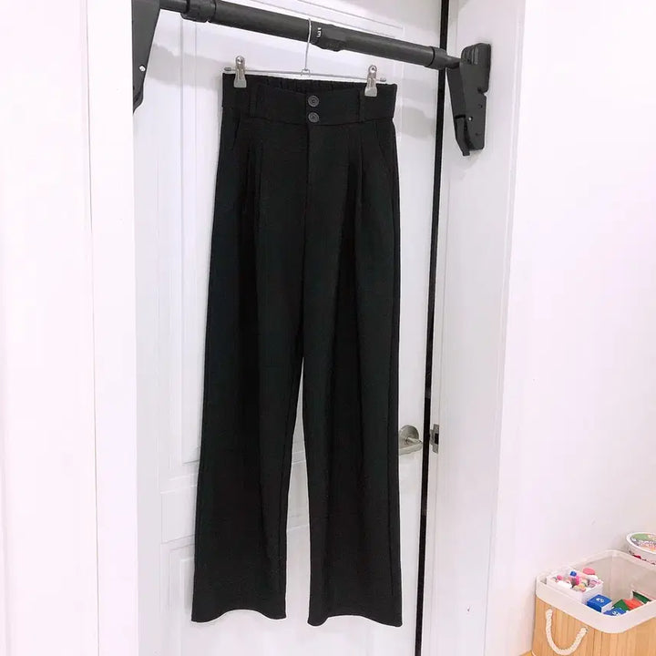 [SOLD OUT] 검정색 와이드 슬랙스 팬츠
