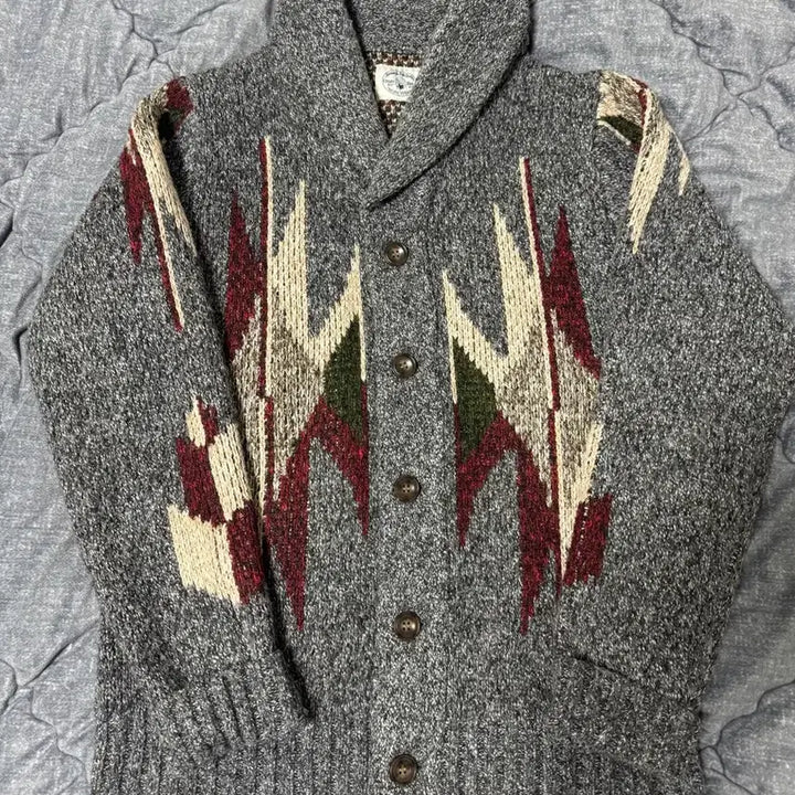 [BUNJANG] Workwear Navajo Shawl Collar Cardigan / 워크웨어 나바호 숄카라 가디건