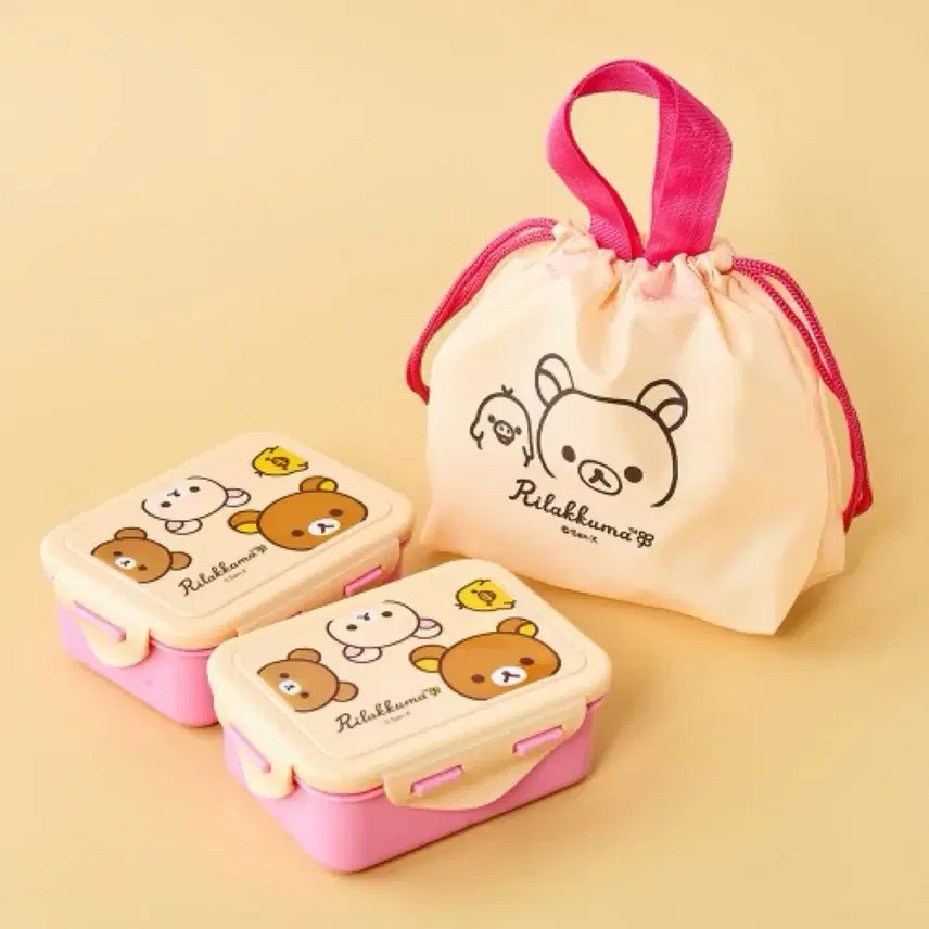 [BUNJANG] Korilakkuma Sweet Potato 2-Tier Bento Box / 신상 코구마 리락쿠마 사각 2단 도시락