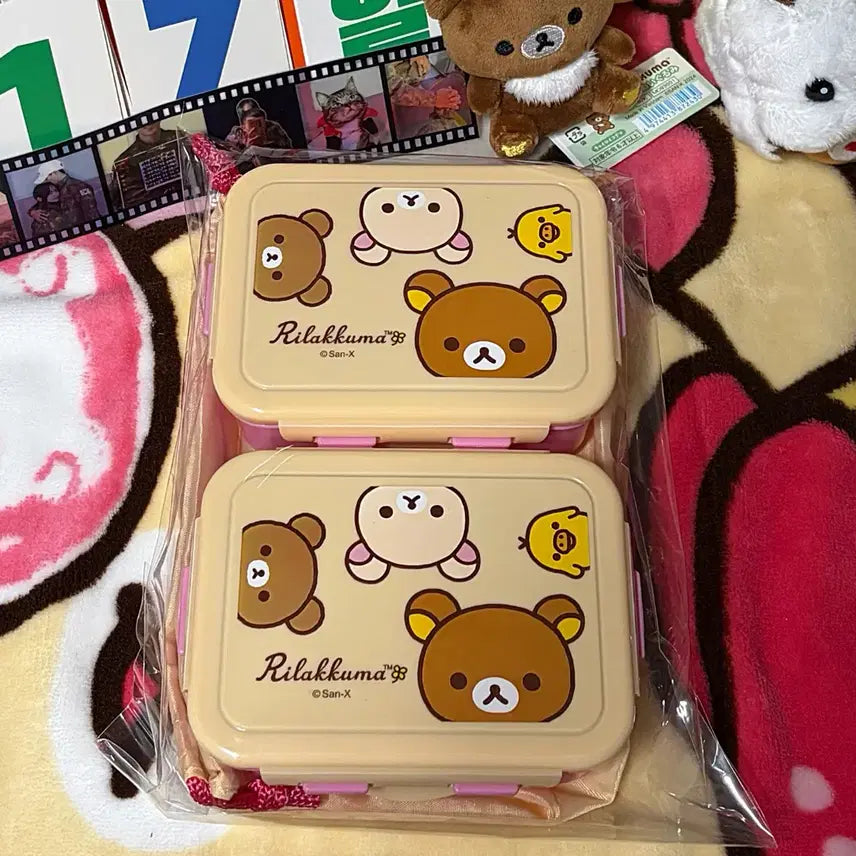 [BUNJANG] Korilakkuma Sweet Potato 2-Tier Bento Box / 신상 코구마 리락쿠마 사각 2단 도시락