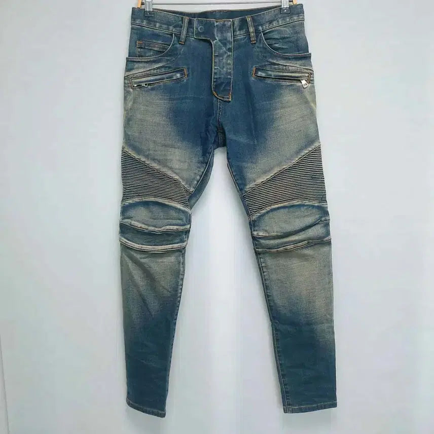[BUNJANG] Balmain Biker Jeans Slim Fit (Size 30) / 우수/발망 바이커진 슬림핏/30/구제24시/이