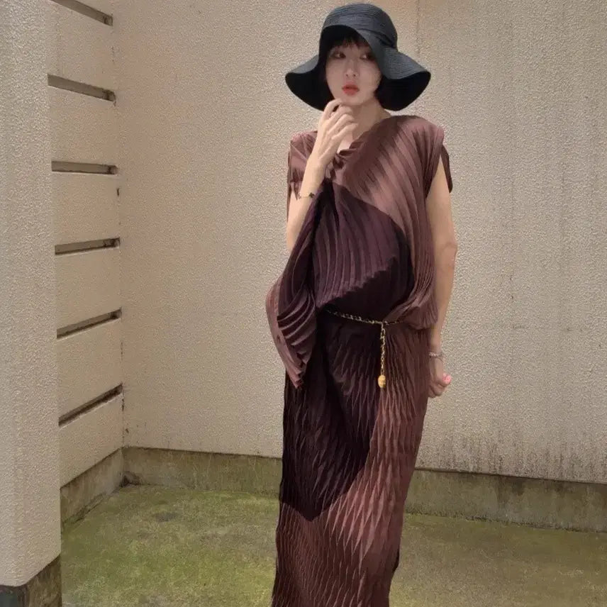 [BUNJANG] Pleats Please Issey Miyake Bronze Top / 플리츠플리즈 이세이미야케 프론즈 탑~