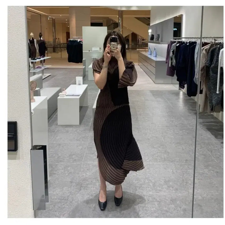 [BUNJANG] Pleats Please Issey Miyake Bronze Top / 플리츠플리즈 이세이미야케 프론즈 탑~