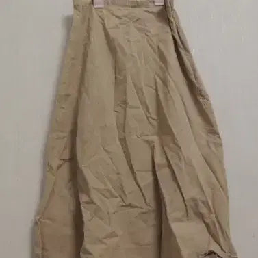 [BUNJANG] Beige Cotton A-Line Skirt / 베이지 면 A라인 스커트 / 뒷면 밴딩