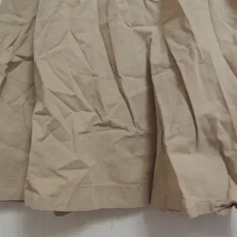 [BUNJANG] Beige Cotton A-Line Skirt / 베이지 면 A라인 스커트 / 뒷면 밴딩